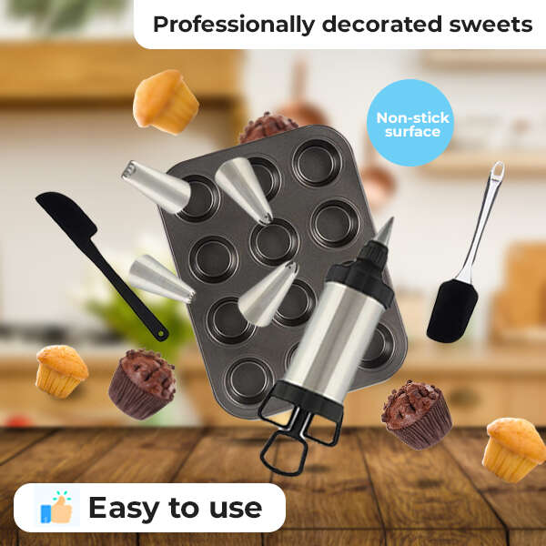 Delic - Pastry decoration set with baking mold